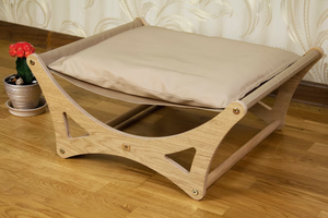 Venta al por mayor de lujo cómodo personalizado de alta resistencia perro gato bambú madera mascota cojín cama - Product Image 6