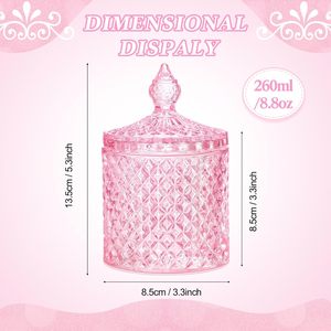 Vases et pots en verre géométrique givré noir doré électrolytique en gros avec couvercle pour bougies - Product Image 2