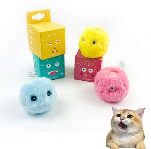 Offre Spéciale drôle son automatique par toucher en peluche chat cataire <span class=keywords><strong>s</strong></span> balle interactive jouet gravité appelant balle sonnant chat balle jouet - Product Image 1