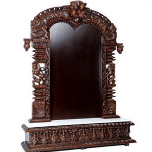 Super Large Teak Wood <b>Mandir</b> Detachable and Customized Size Floor Standing Temple South Indian Puja <b>Mandir</b> - Product Image 1