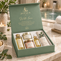 Boîte cadeau magnétique de luxe en forme de livre avec logo estampé à l'or, en carton rigide, pour coffrets de soins SPA