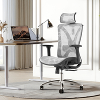 Chaise de bureau pivotante de luxe à dossier haut en maille, avec différentes fonctions, pour ordinateur, mobilier de bureau