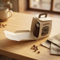 Boîte d'emballage pour cannelés français avec fenêtre, boîte d'emballage pour desserts, boîte en papier avec poignée