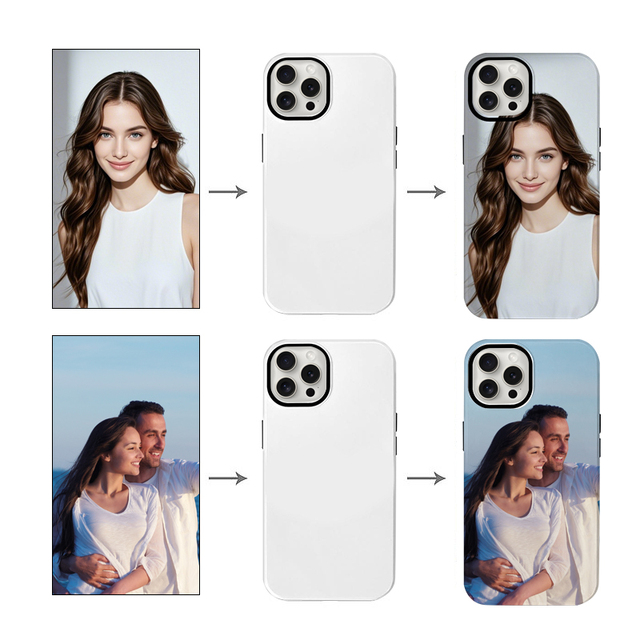 Capa De Celular 2 in 1 Blank Shockproof Smartphone Sublimation Phone Cases Casing Handphone Phone Case for iPhone Samsung Huawei