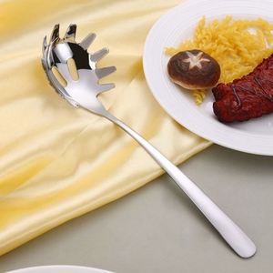 Modern Small Stainless Steel <b>Spaghetti</b> Spoon Pasta Fork Noodle Spoon with Teeth Brass Utensil for Serving and Cooking - Product Image 5
