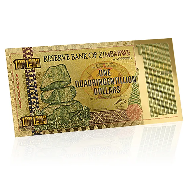 Оптовая продажа, невалютные коллекционные бумажные банкноты, бумага для банкнот в Зимбабве, банкноты для банкнот, золотые банкноты 24k