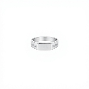 925 Sterling <b>Silver</b> CZ Cluster Ring Pave Setting Geometric Design Classic Style Unisex Wedding Jewelry - Product Image 1