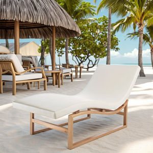 Mobilier d'extérieur de <span class=keywords><strong>luxe</strong></span> lit de repos en bois lit de spa chaises longues patio plage chaise longue pour cour extérieure chaise longue de détente - Product Image 1