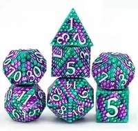 D6 D20 kustom dadu penjara dan naga permainan emas menulis logam d & d set dadu 7 DND rpg Dice