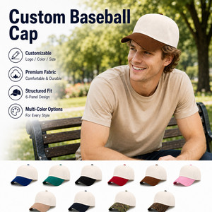 Gorra de Béisbol Personalizada de 6 Paneles, Unisex, Ajustable, de Color Contrastante, de Algodón y Poliéster, Informal, para Adultos - Product Image 1