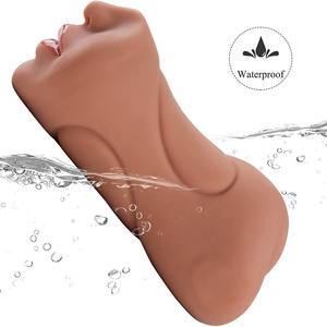 Masturbador Masculino Realista de Doble Cabeza y 3 Canales, el Más Vendido en Amazon, Copa con Molde de Vagina Realista Color Café para Juguetes Sexuales para Adultos - Product Image 5