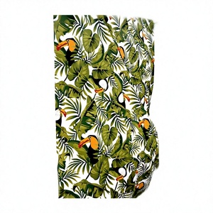 Tela Estampada con Tucanes Tropicales, Tejido de Algodón Transpirable de Gran Ancho para Prendas Femeninas - Product Image 1