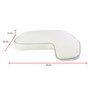 Couple Sleep Aid <b>Pillow</b> <b>U</b>-<b>Shape</b> Memory Foam Cervical Support <b>Pillow</b> For Adults White 70x50x12cm - Product Image 3