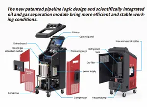 New Product AC519 Intelligent Automobile Air Conditioning Maintenance Equipment Refrigerant Recovery A/C Machine