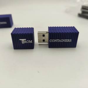 Unidad Flash USB 3D de Alta <span class=keywords><strong>Calidad</strong></span> para Contenedores |   Memoria USB Personalizada con Diseño de Barcos de Vapor para Regalos y Marcas - Product Image 2