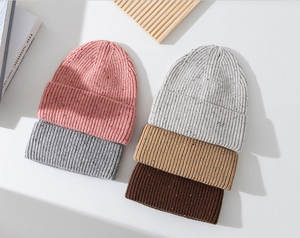 หมวกบีนนี่ถักลายคลาสสิก-แบบยูนิเซ็กซ์ ทำจากขนสัตว์ 100% สำหรับฤดูใบไม้ร่วง/ฤดูหนาว เหมาะสำหรับธุรกิจและการเดินทาง ขนาดเดียวใส่ได้กับส่วนใหญ่ - Product Image 4