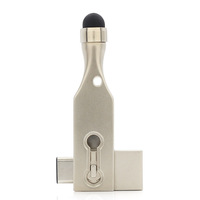BAO-001 Double Usage Android OTG clé USB pivotante Clé USB 16 go stylet tactile type c PC smartphone double clé usb