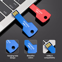 Flashdisk USB 3.0 Bentuk Kunci Logam Grosir Pabrik dengan Ukiran Laser Gratis 64GB/128GB Garansi 2 Tahun untuk Hadiah Promosi