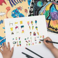 Ensemble de stylos de couleur Fineliner, 24 couleurs, encre à base d'eau, pointe fine recouverte de métal, pour journal, agenda, prise de notes, livre de coloriage, dessin, art