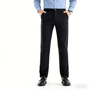 Pantaloni da Completo da Uomo Taglie Forti per Occasioni Formali Vestibilità Slim Resistenti alle Pieghe Traspiranti Stile Americano Pantaloni Eleganti da Lavoro - Product Image 2