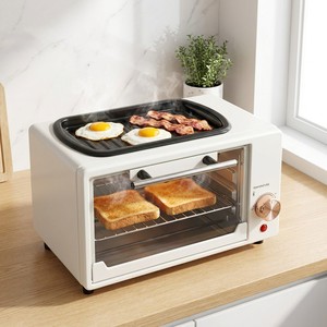 <span class=keywords><strong>Mini</strong></span>-<span class=keywords><strong>four</strong></span> électrique 10L, démarrage à un bouton, contrôle de la température, 750W, design à double bouton, grande fenêtre en verre trempé, pour comptoir - Product Image 3