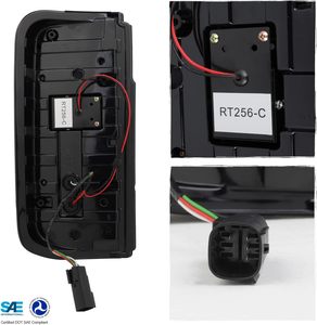 Luces Traseras LED Completas, Doble Tubo en C, Luz de Circulación Diurna DRL, Luz de Giro, Carcasa Negra, Lente Transparente para <span class=keywords><strong>Ford</strong></span> <span class=keywords><strong>Bronco</strong></span> 2021-2024, 2/4 Puertas - Product Image 2