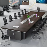 Meubles de bureau Liyu, personnalisation en gros de bureaux de réunion en bois de qualité, table de conférence moderne de grande taille