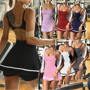 Combinaisons de yoga sans manches pour femmes, séchage rapide, en spandex/nylon, pour la gym, le fitness, l'entraînement, la course à pied, vêtements de sport, shapewear - Product Image 2