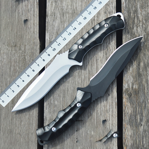 Couteau Bowie OEM à pointe droite pour le camping en plein air, en acier inoxydable, manche en plastique, épaisseur de coupe 3,9 mm - Product Image 4