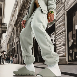 Pantalon de jogging unisexe en molleton 360 g/m² de haute qualité, 80 % coton 20 % polyester, coupe droite pour homme, grandes tailles - Product Image 2