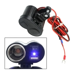 ATV Motorrad Modifikation wasserdicht USB 2.1A Handy-Ladegerät kann Zigaretten anzünder Steckdose 2-in-1 Adapter-Kit - Product Image 4