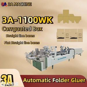 Plieuse-colleuse automatique 3A-1100WK pour boîtes droites en carton ou en carton ondulé, boîte plate en E, 380V 3P 250m/min - Product Image 3