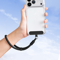 Sangle de poignet pour téléphone portable durable de 7 mm d'épaisseur, crochet pivotant personnalisé, anti-chute, cordon réglable pour téléphone portable