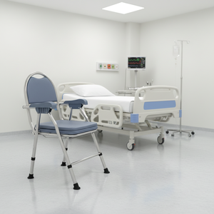 Sedia da Toilette Regolabile in Acciaio Inossidabile per Anziani e Disabili, Adatta sia per <span class=keywords><strong>Doccia</strong></span> che per Uso Domestico - Product Image 6