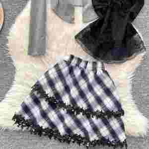 Ensemble 3 pièces Y2K pour femmes, haut tube halter et jupe en dentelle, vêtements en gros - Product Image 4