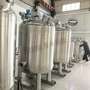 Bồn trộn và chứa chất lỏng màu thép không gỉ dùng trong hóa chất tinh chế, có bộ khuấy - Product Image 3