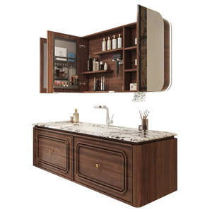 <span class=keywords><strong>Meuble</strong></span>-lavabo de salle de bain mural de luxe au design simple <span class=keywords><strong>Meuble</strong></span>-lavabo de salle de bain sur pied avec miroir - Product Image 3