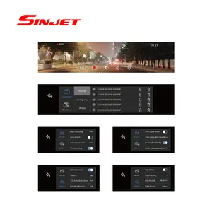 Sinjet rétroviseur Dash Cam large 1080P Auto Cam 8.2 pouces plein écran H8 miroir enregistreur de voiture tableau de bord caméra voiture DVR pour Honda