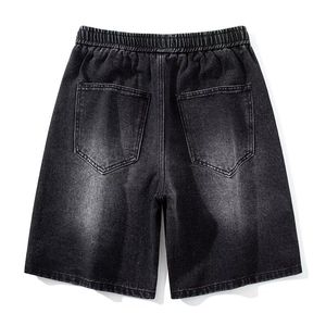 Pantalones Cortos de Mezclilla Vintage para <span class=keywords><strong>Hombre</strong></span>, Nuevos, de Verano, Corte Recto Holgado, Casuales, de Cinco Puntos, con Opción de Logotipo Personalizado y Estampados - Product Image 4