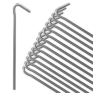 ANSIO - Juego de 20 Estacas de Metal Galvanizado para Tiendas de Campaña, 4 mm x 9 Pulgadas, Resistentes, para Acampar, Hacer Senderismo, Viajar, Usar en la Playa y al Aire Libre - Product Image 1