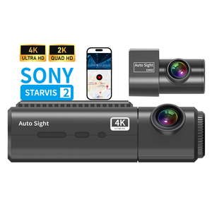 4k siêu HDR ống kính kép Dash Cam GPS STARVIS 2 độ phân giải cao tầm nhìn ban đêm 24h đậu xe giám sát Wi-Fi Xe DVR máy ảnh - Product Image 1