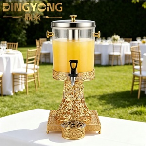 Distributeur de jus, café, lait, bière et autres boissons de luxe en acier inoxydable doré 8L/16L avec robinet pour hôtel, restauration, mariage, fête - Product Image 1