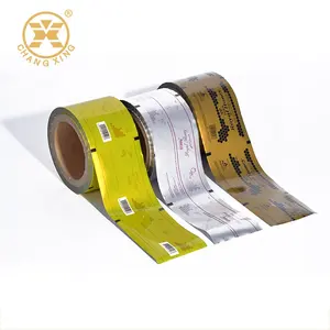 Rolo de filme laminado de plástico de folha de ouro, personalizado, para barra de mel, saquinho, embalagem da china, fabricante