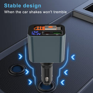 Adaptador de Cargador USB para Auto con Protección de Seguridad, Cable USB-C de Nailon Integrado de 35W, Carga Rápida - Product Image 3