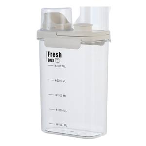 Contenedor de almacenamiento de arroz Fresh Box, 2500Ml, con tapa hermética, rectangular, de plástico transparente de calidad alimentaria, a prueba de humedad, a prueba de insectos - Product Image 1