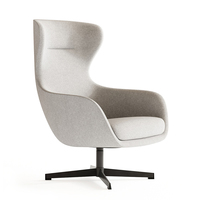 Fauteuil de direction inclinable à dossier haut, design confortable et moelleux, avec base pivotante stable en acier et mousse injectée