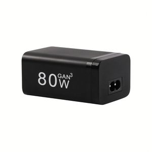 80 Watt 4 Ports GaN Power <b>Adapter</b> <b>EU</b> PD QC 3.0 Type C Laptop Travel Wall Fast Charger for IPhone 14 13 12 PRO MAX Macbook Pro - Product Image 5