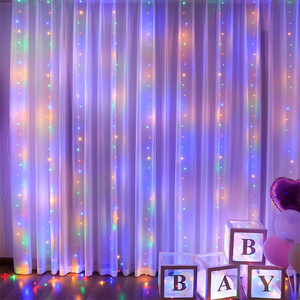 Extérieur Intérieur 3*2M 300 <span class=keywords><strong>Led</strong></span> Fête De Mariage Piato Noël Sécurité Fenêtre Décoration Chaîne Fée Rideau Lumière avec <span class=keywords><strong>Transformateur</strong></span> - Product Image 1