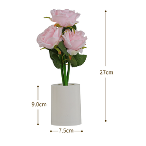 Luce Notturna a Forma di Rosa con LED a Batteria, Bianco Caldo, Dimensioni Medie, Bouquet Artificiale in ABS per Camera da Letto e Decorazione Casa - Product Image 3