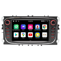 Lecteur DVD de voiture Android avec écran HD 7 pouces, 4 cœurs, WiFi, CarPlay sans fil, Android Auto, radio FM, Bluetooth, GPS pour Ford